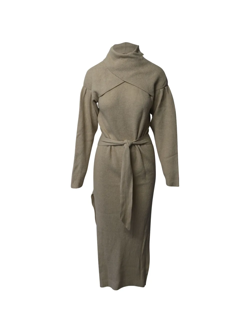 Nanushka belted turtleneck dress - Toni neutri