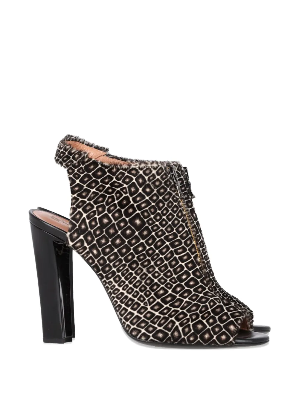 Roland Mouret printed zip-fastening pumps - Nero