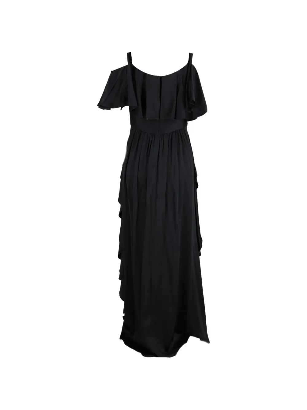  Temperley London Ruffled Off-shoulder Maxi Dress - Black 