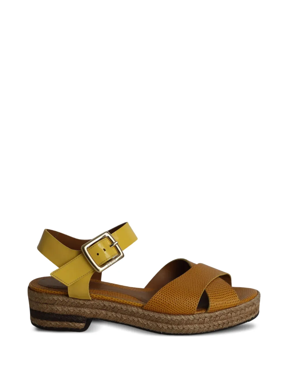 Fendi Pre-Owned Cross ankle strap sandals - Marrone