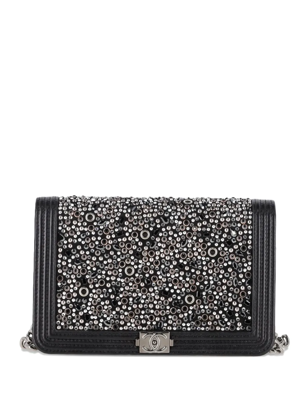 CHANEL Pre-Owned medium Boy beaded leather shoulder bag - Nero