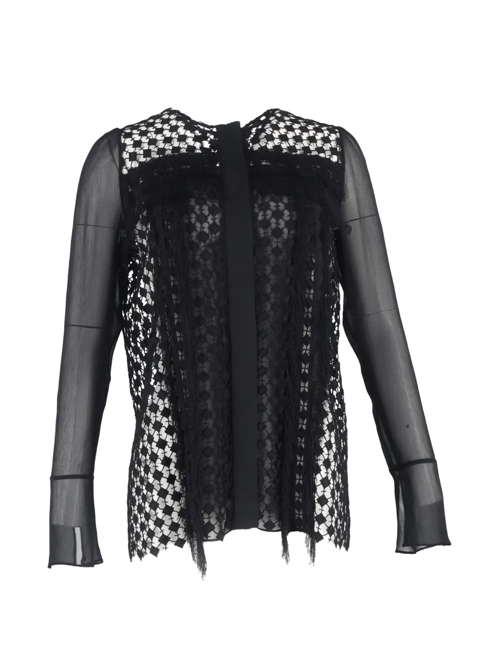 Chloé Vintage lace sheered blouse - Nero