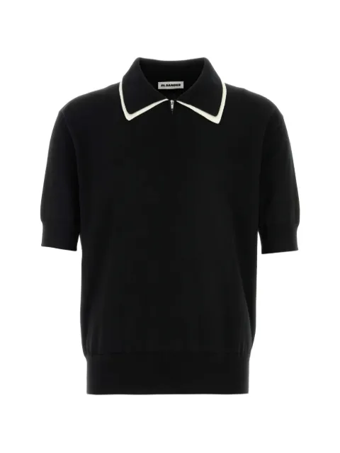 Jil Sander contrast-collar polo shirt