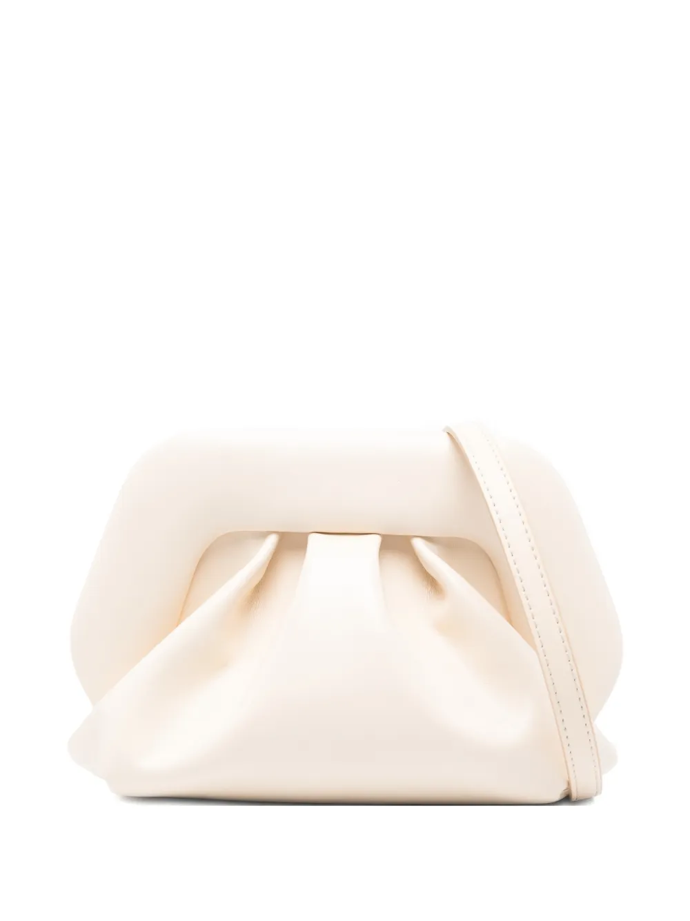 Themoirè small Bios ruched clutch bag - Toni neutri