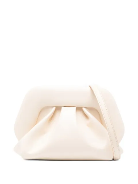 Themoirè small Bios ruched clutch bag