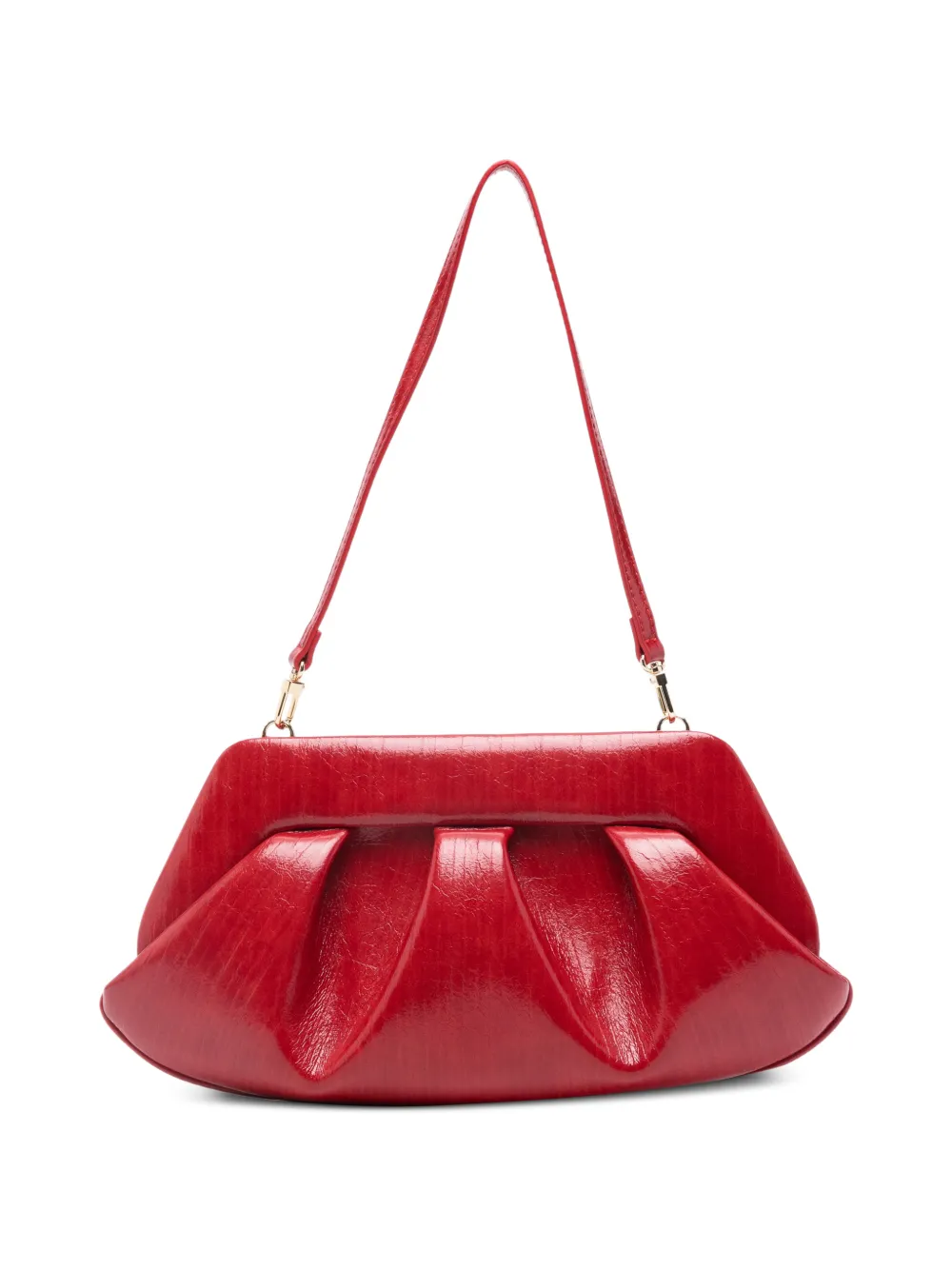 Themoirè Bios pleated clutch bag - Rosso