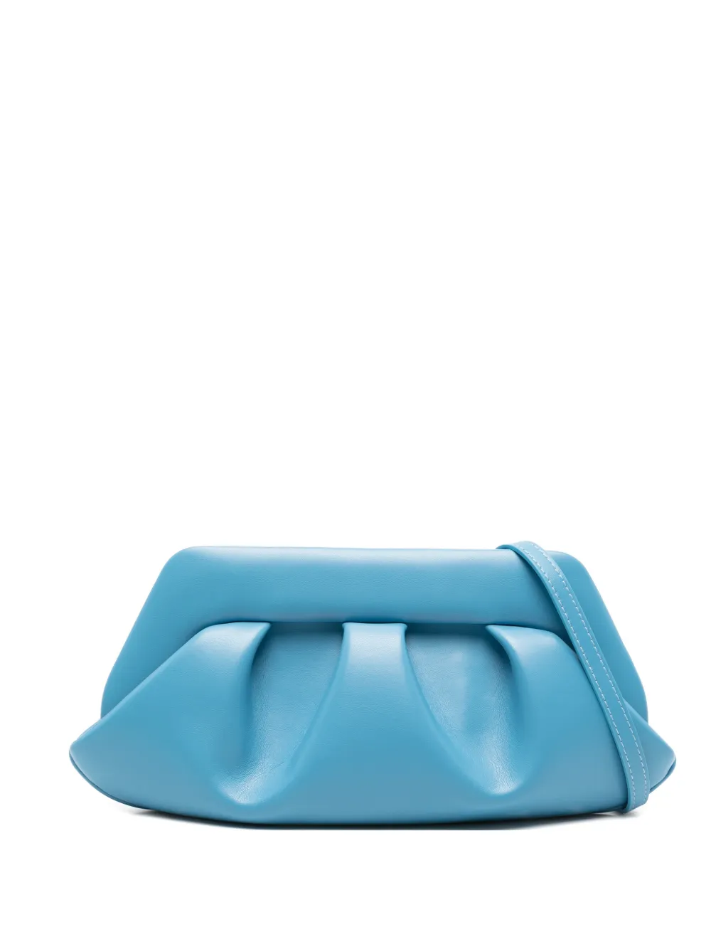 Themoirè Bios gathered clutch bag - Blu