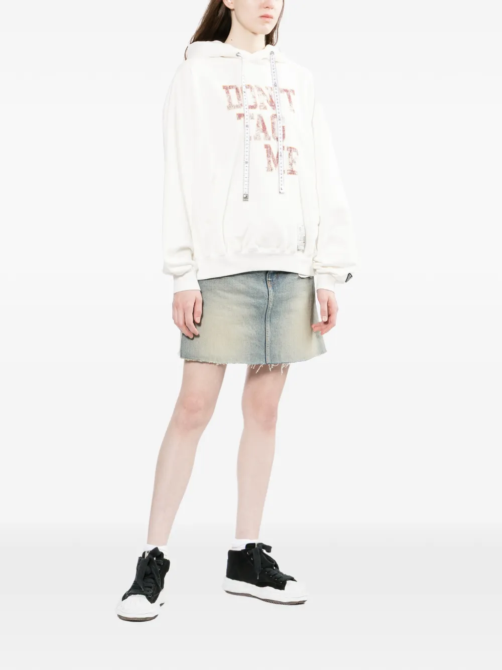  Maison Mihara Yasuhiro Slogan-print Hoodie - White 