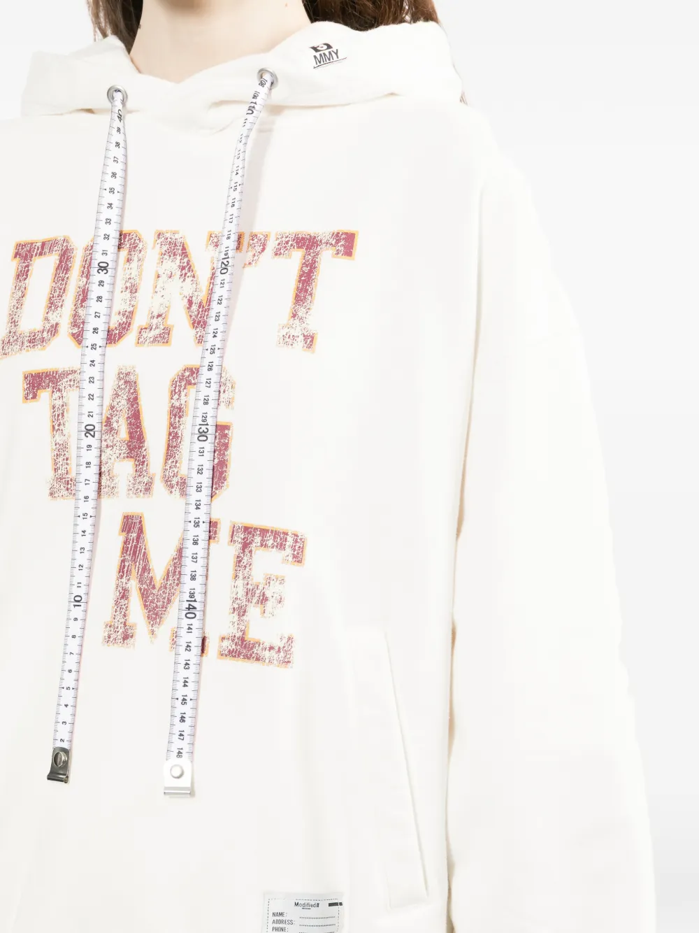 Maison MIHARA YASUHIRO Hoodie met slogan-print Wit