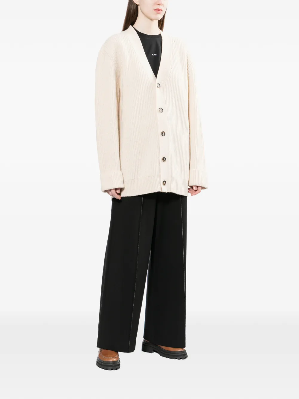  A.p.c. V-neck Cardigan - Neutrals 