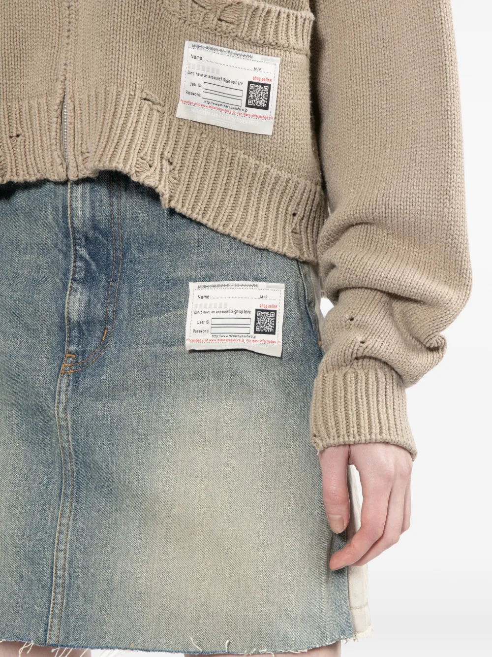 Maison MIHARA YASUHIRO Skorts met logopatch Blauw
