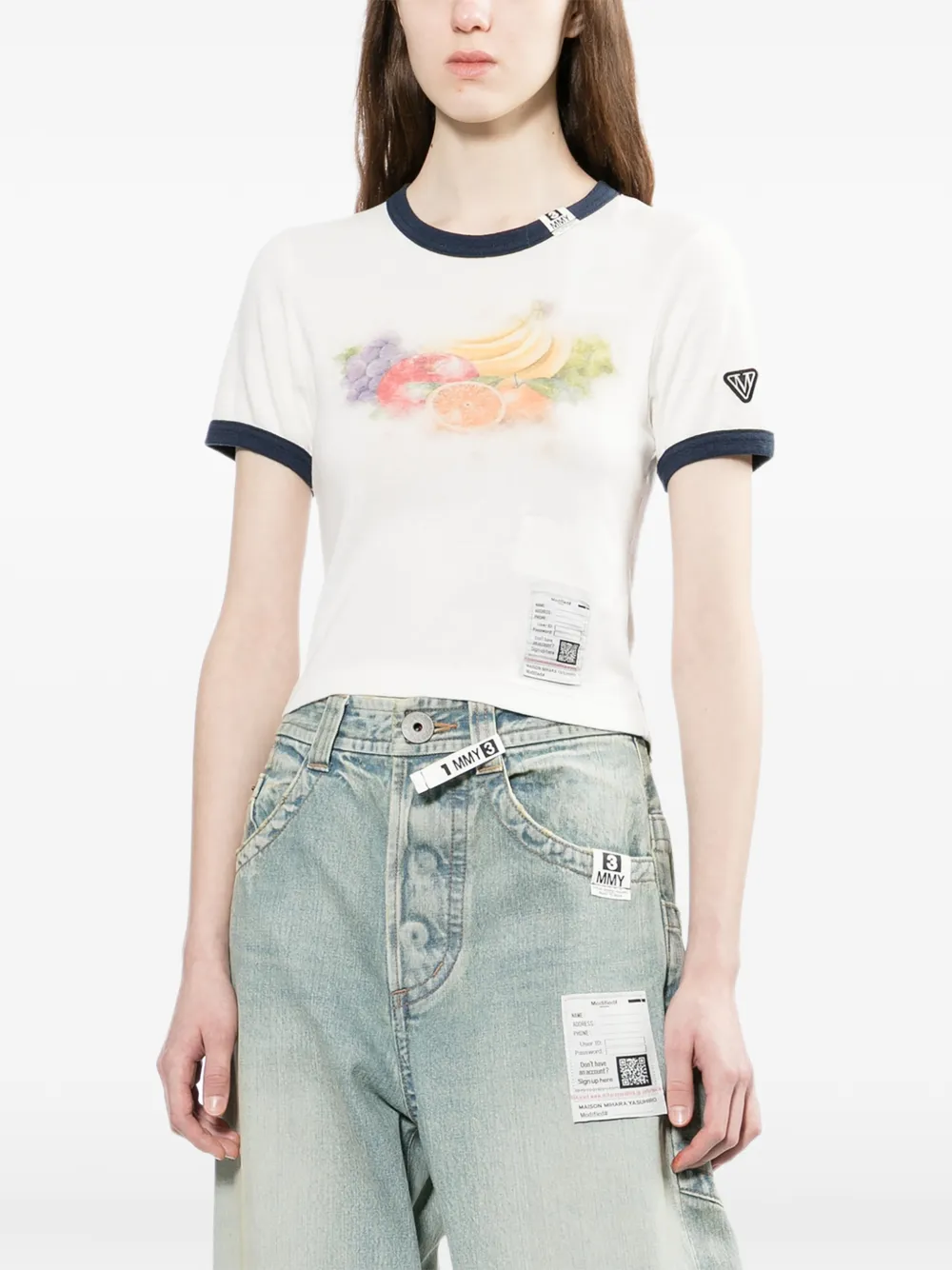  Maison Mihara Yasuhiro Fruit-print T-shirt - White 
