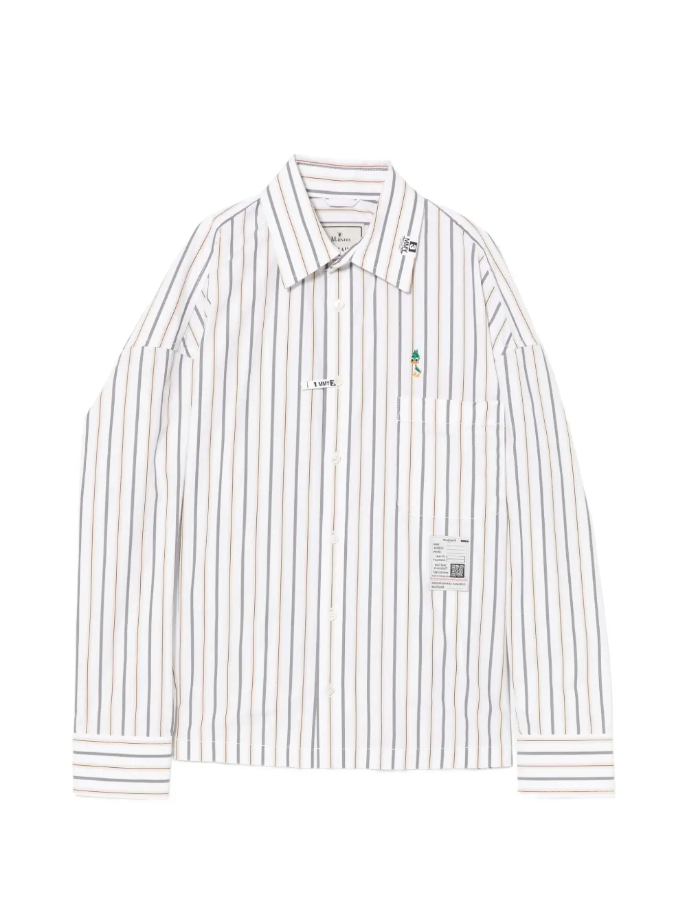 Maison MIHARA YASUHIRO Camicia a righe - Bianco