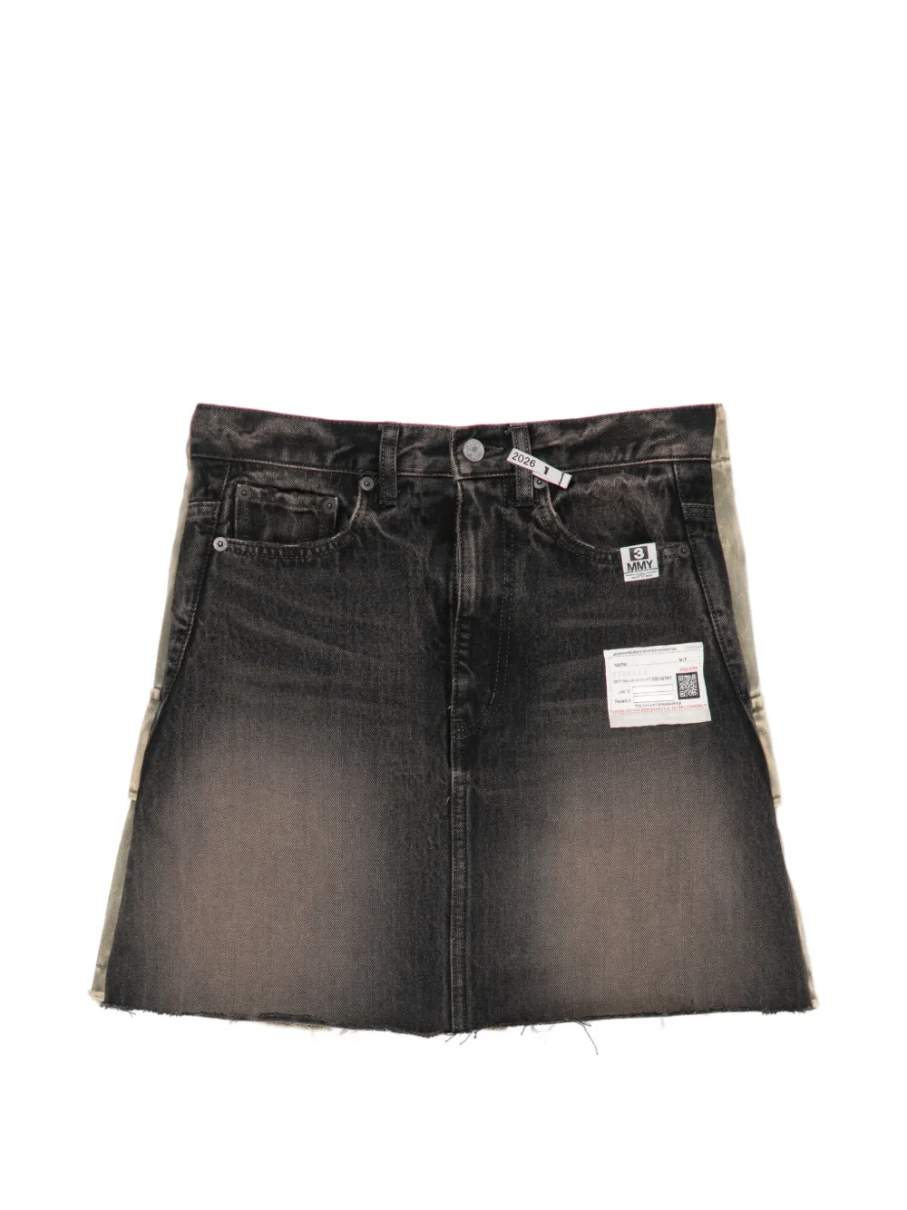 Maison MIHARA YASUHIRO Shorts denim con applicazione - Nero
