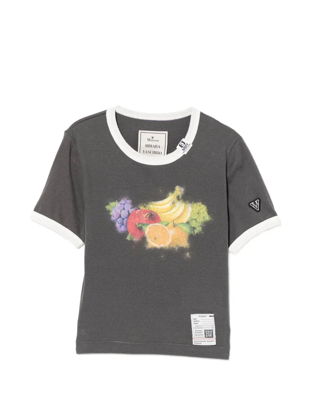 Maison MIHARA YASUHIRO T-Shirt mit Früchte-Print - Grau