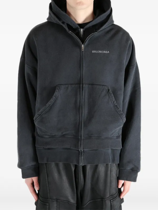 Balenciaga zip-fastening Hoodie | Grey | FARFETCH ZA