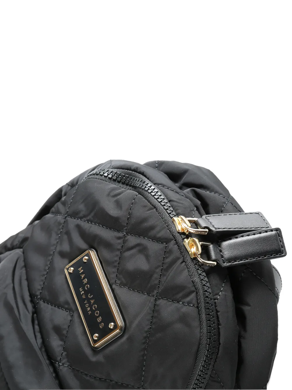 Marc Jacobs Quilted Zip Backpack In Black
