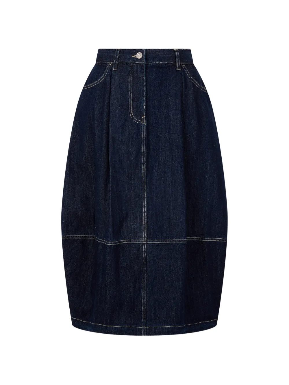 TOMBOY denim balloon midi skirt - Blu