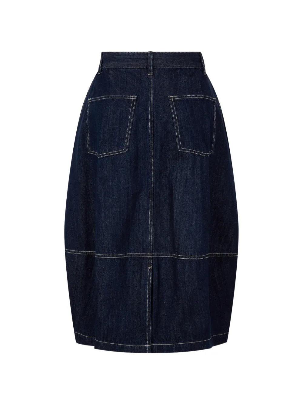  Tomboy Denim Balloon Midi Skirt - Blue 