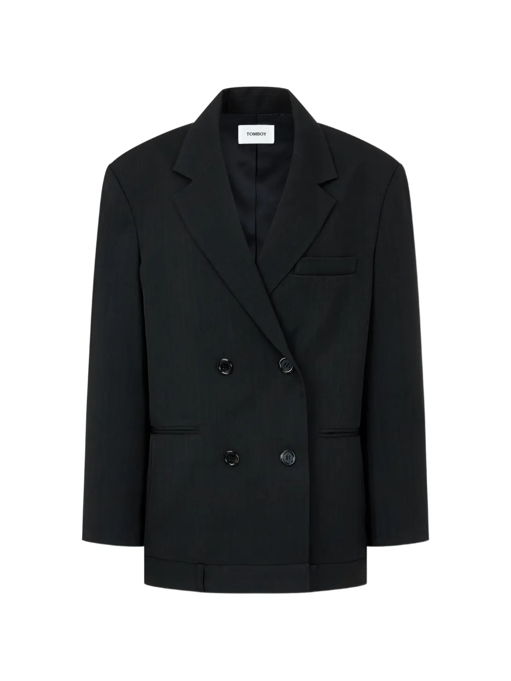 TOMBOY striped double-breasted blazer - Grigio