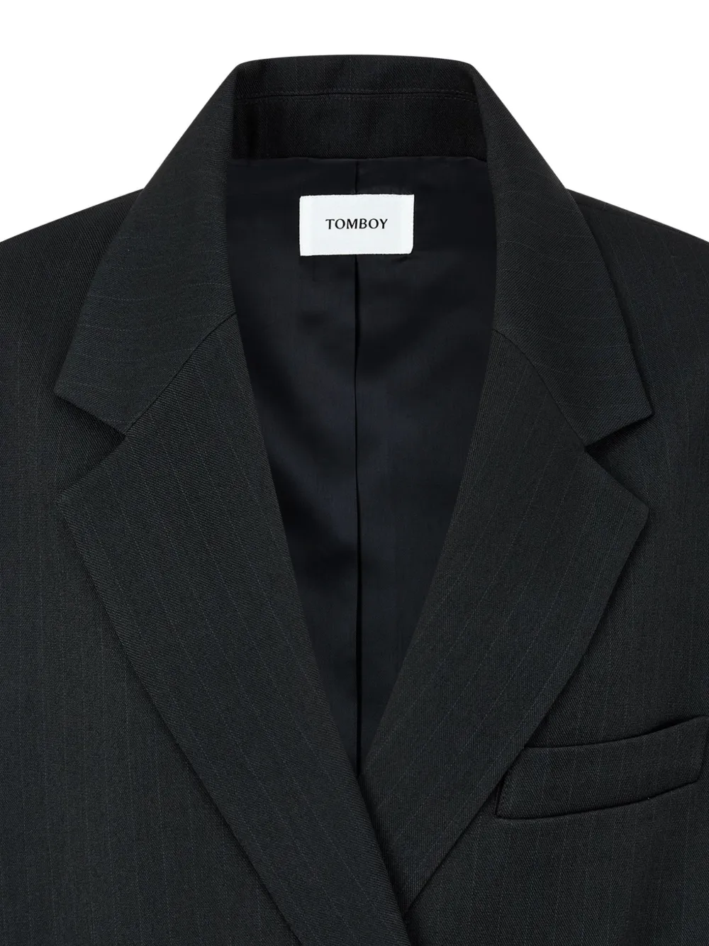TOMBOY Gestreepte blazer met dubbele rij knopen Grijs