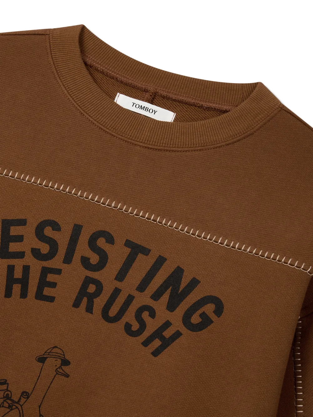 TOMBOY T-shirt met eendenprint Bruin