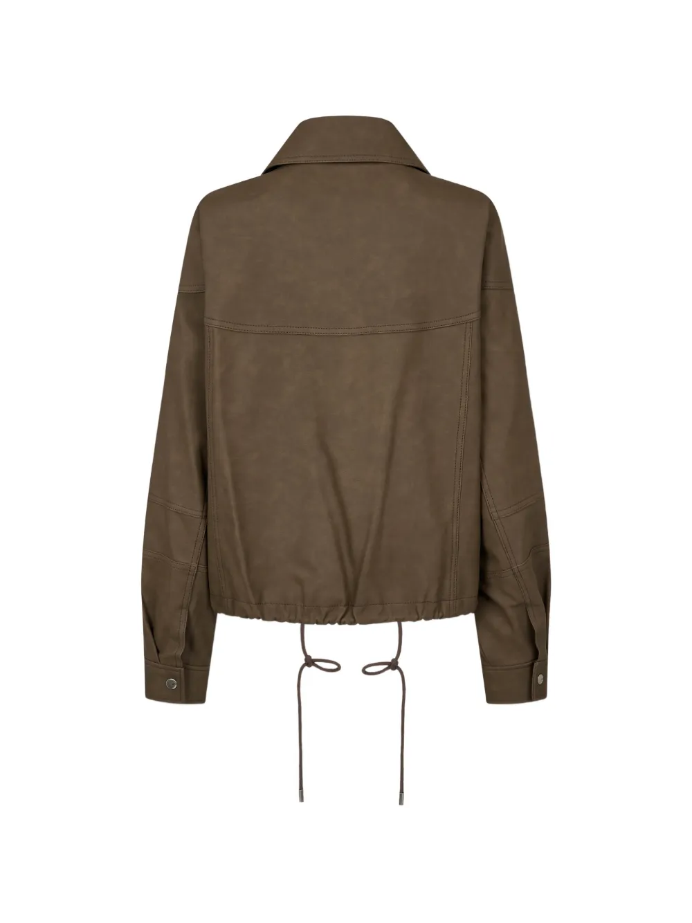  Tomboy Faux-leather Jacket - Brown 