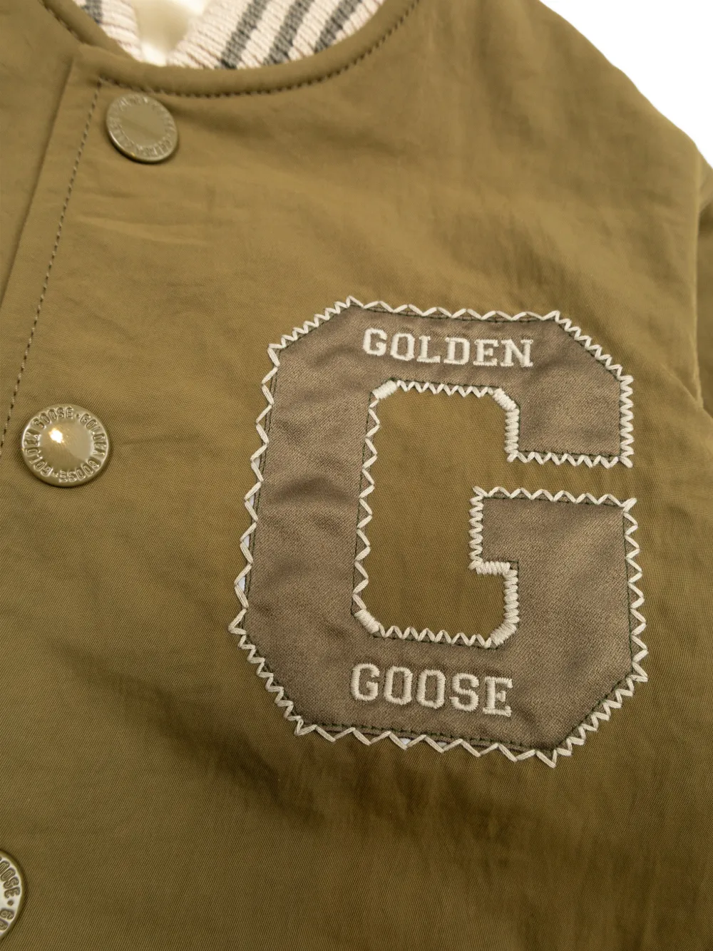 Golden Goose Kids Bomberjack met patch Groen