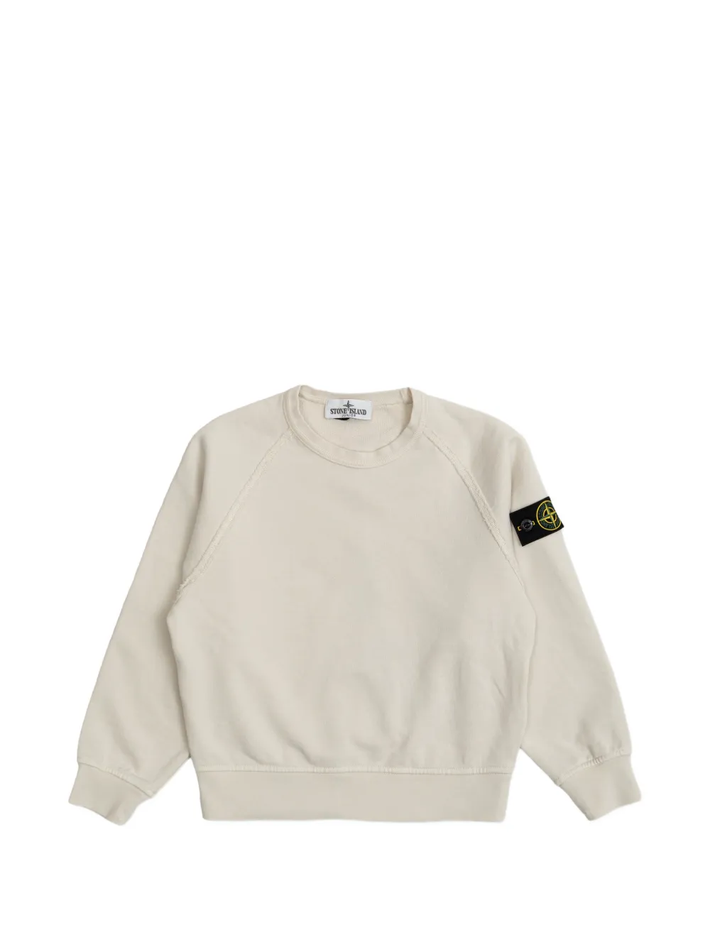 Stone Island Junior long-sleeve logo-patch sweatshirt - Toni neutri