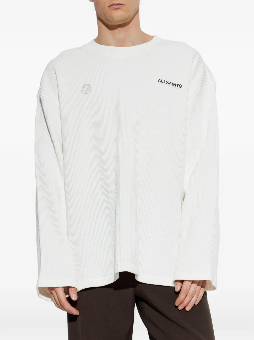 AllSaints Emblem T-shirt met lange mouwen Wit