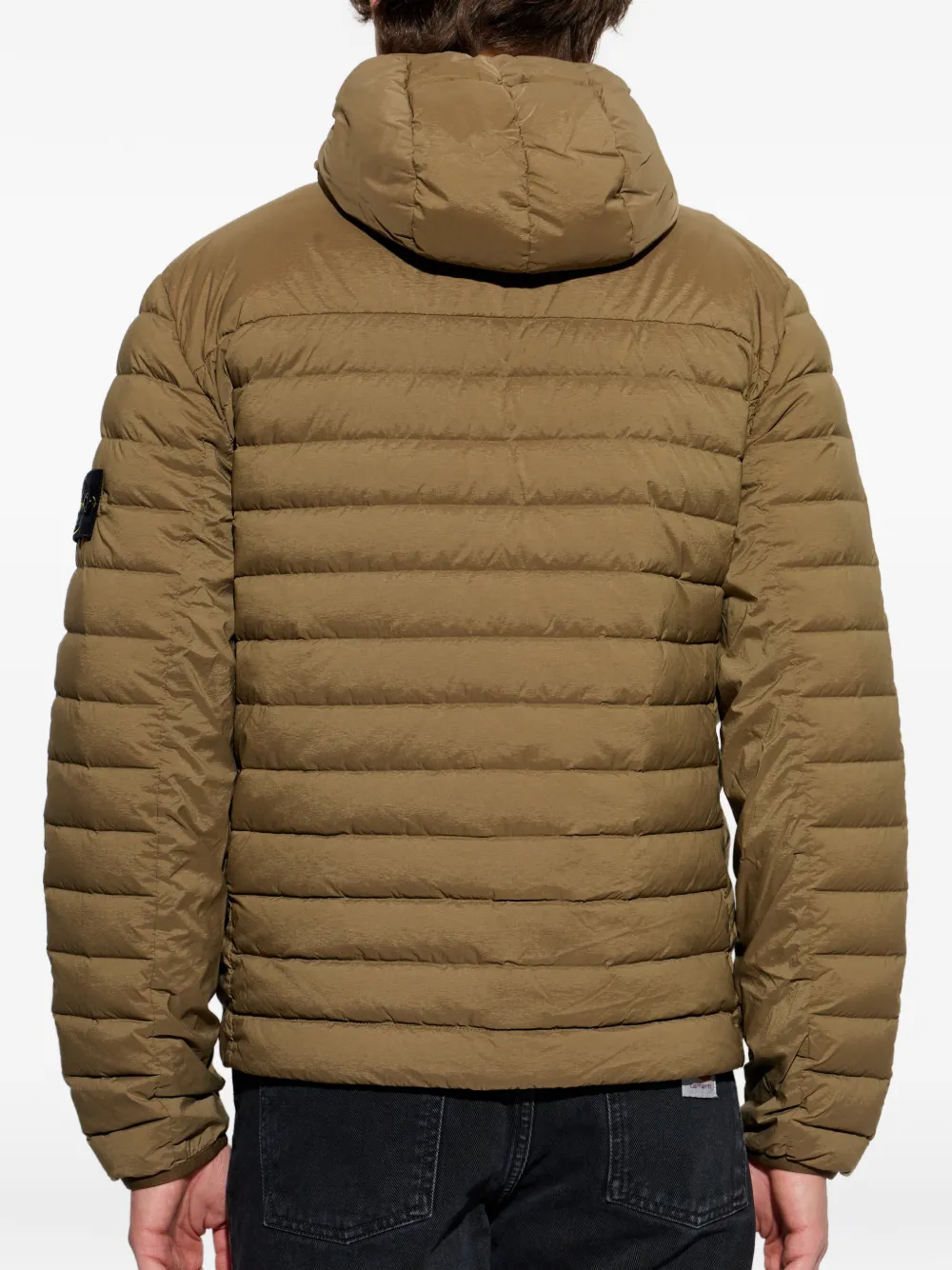 Stone Island 4100107 nylon Down-TC jack Groen