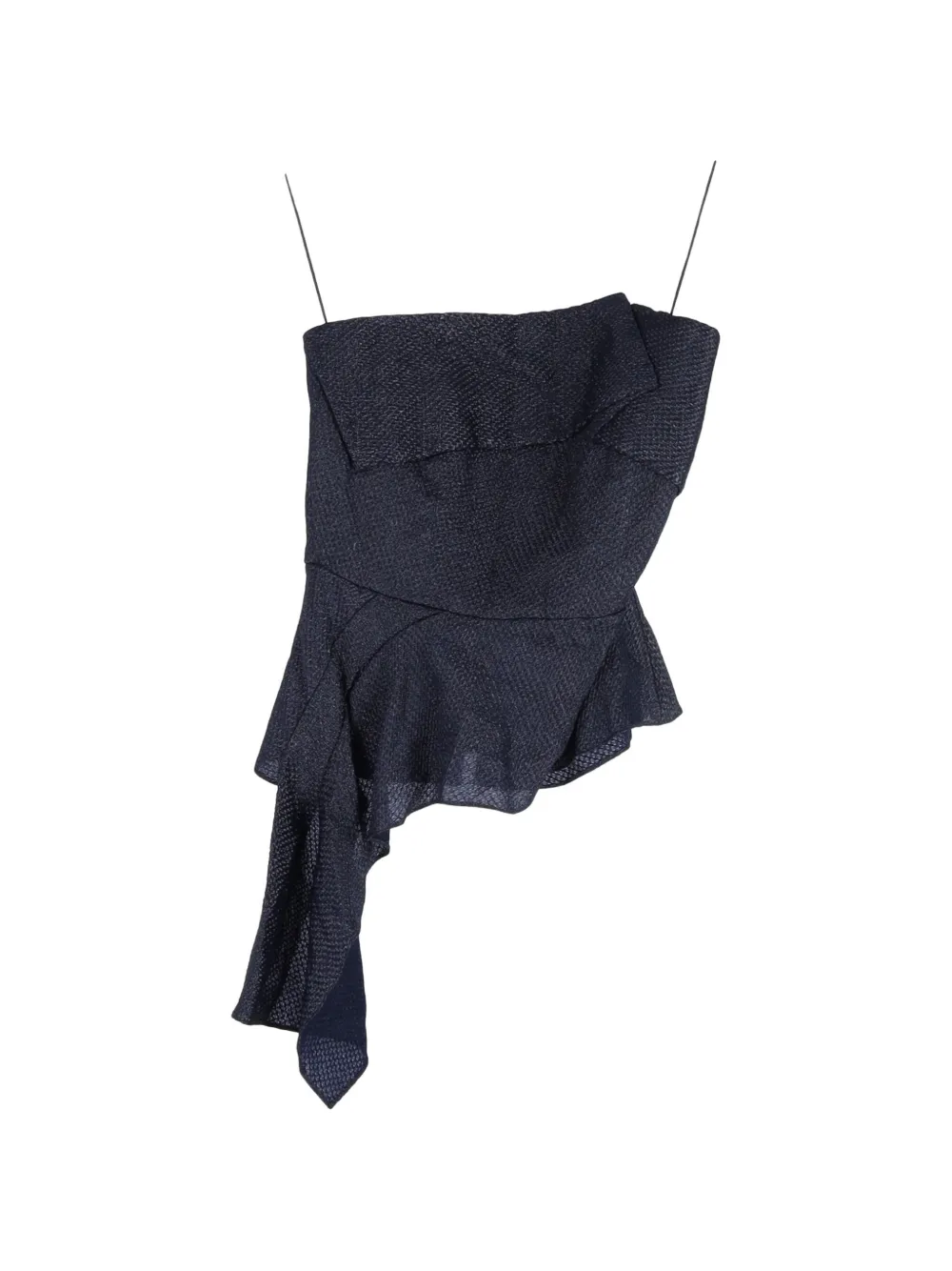 Roland Mouret zipped asymmetric top - Blu