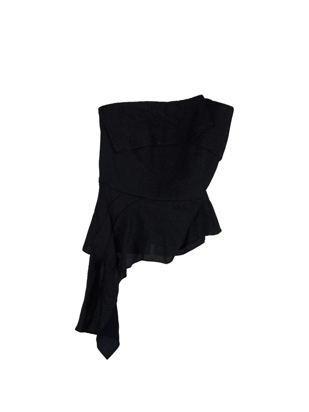 Roland Mouret zipped asymmetric top - Blu