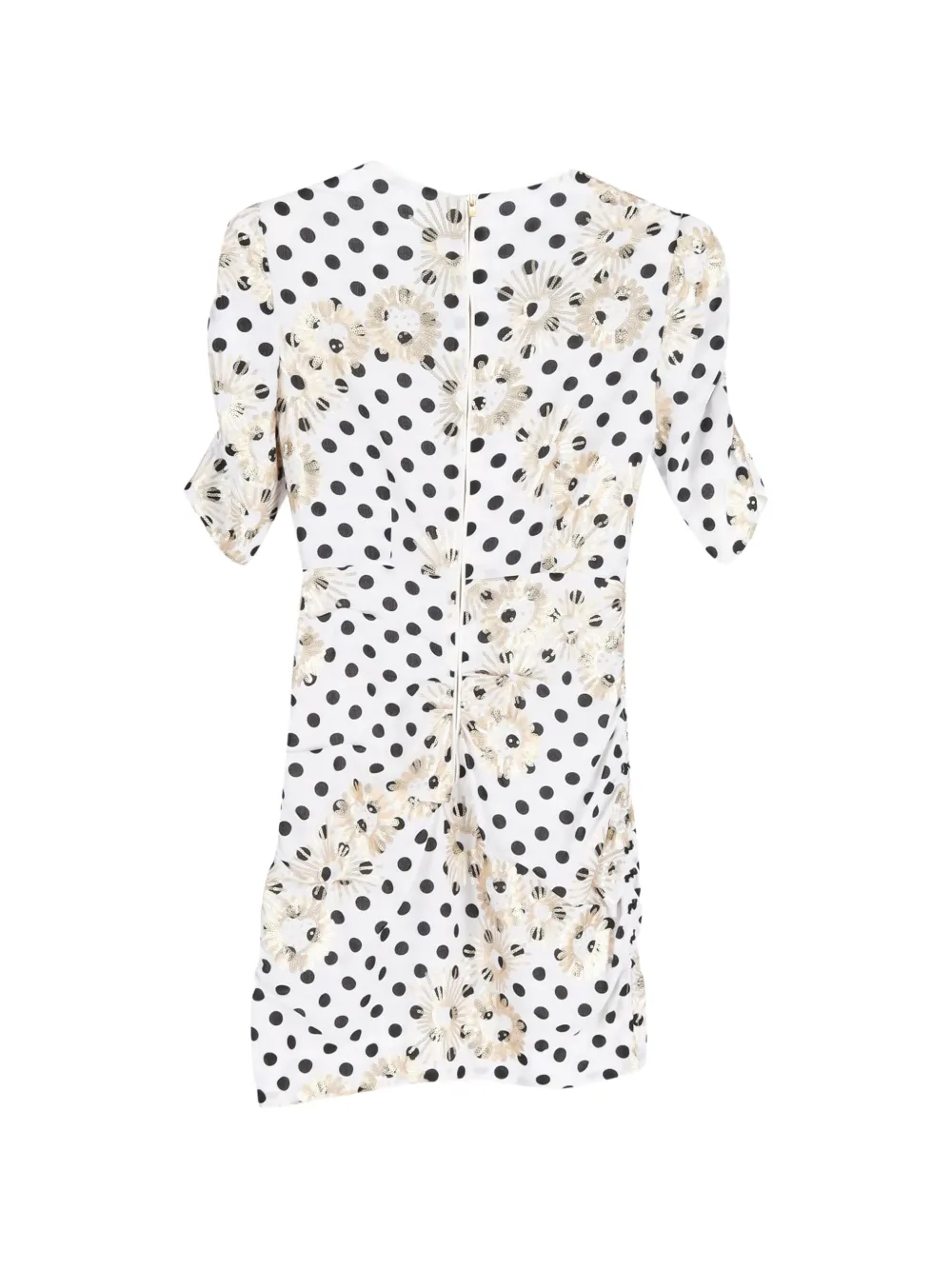  Maje Razula Sequin Polka-dot Mini Dress - White 