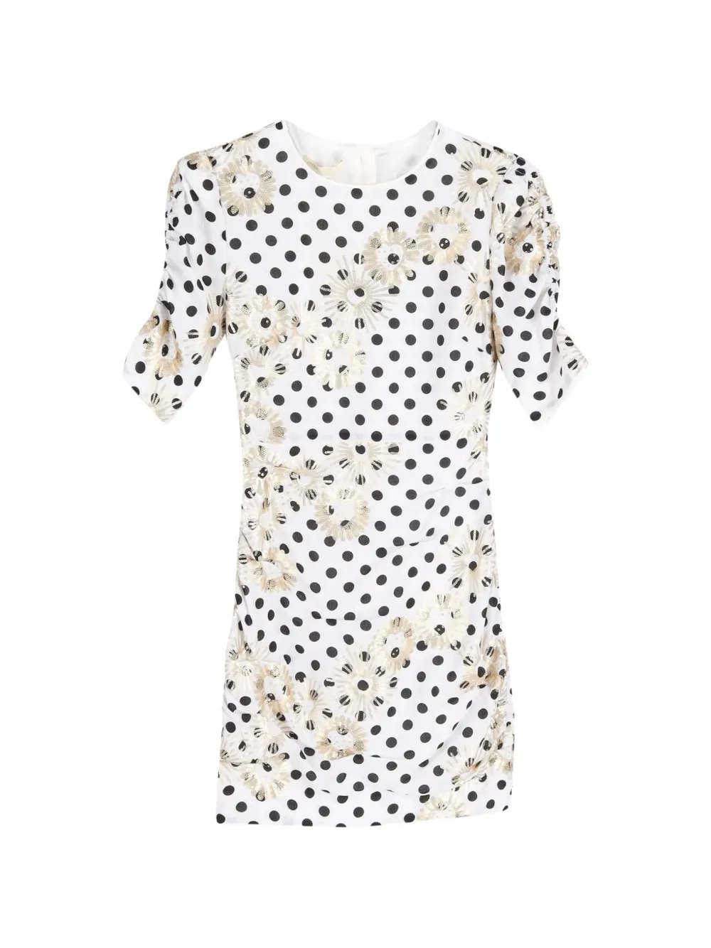 Maje Razula sequin polka-dot mini dress - Bianco