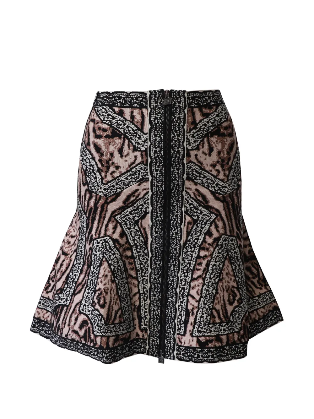 Herve Leger flared zip skirt - Toni neutri