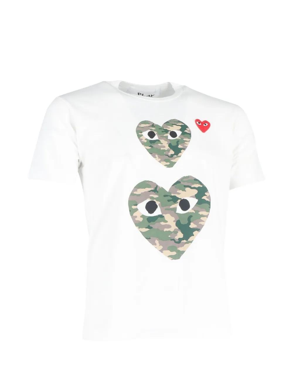 Comme Des Garçons Pre-Owned camouflage-heart T-shirt - Bianco