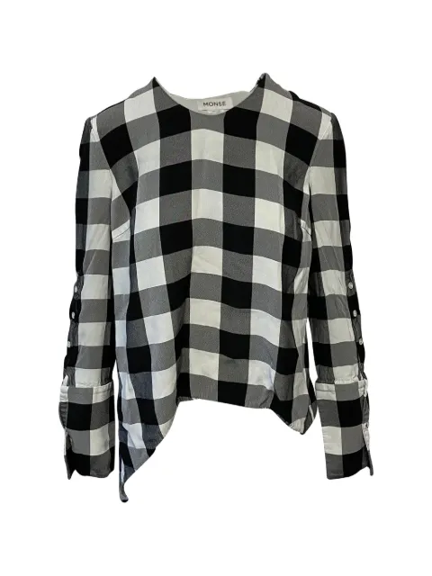 Monse tartan asymmetrical blouse