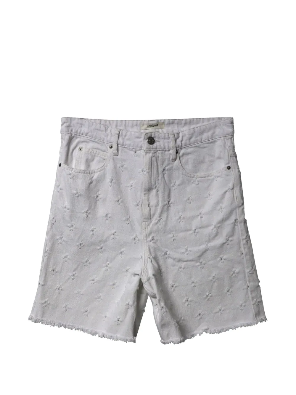 Isabel Marant Vintage short en jean à taille haute - Blanc