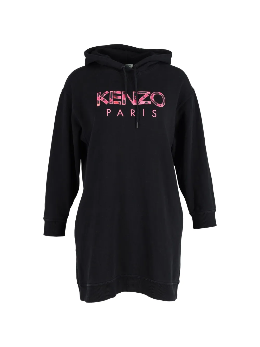 Kenzo Pre-Owned logo-detail hooded dress - Nero