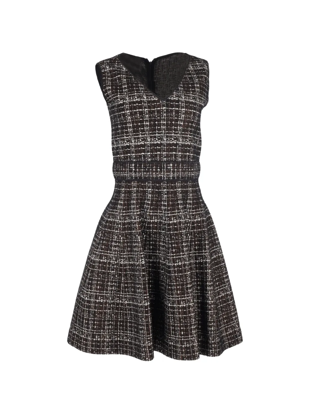 Prada Pre-Owned flared plaid dress - Marrone