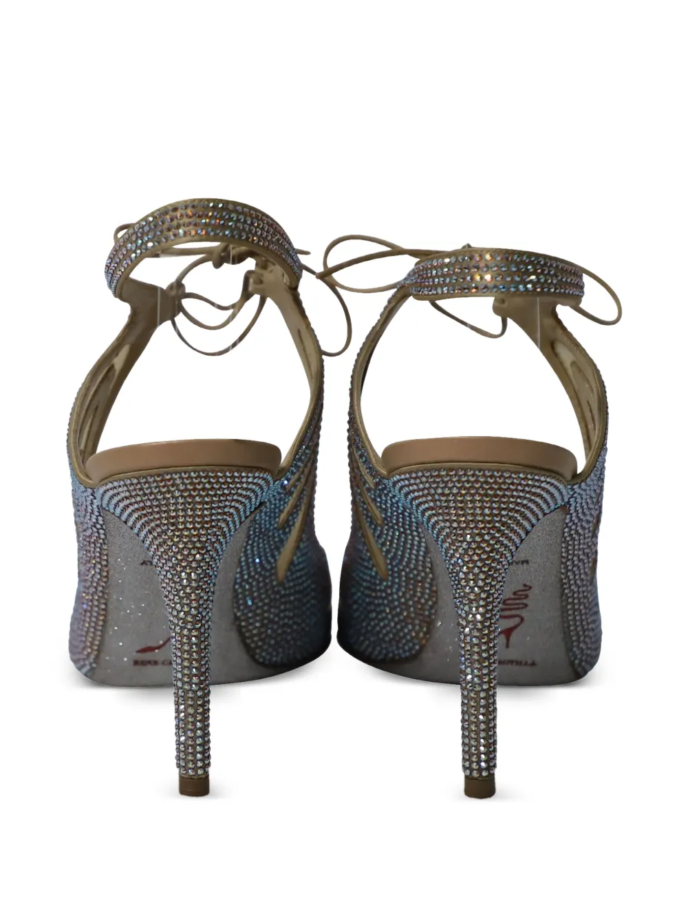 Crystal-Embellished Heeled Pumps