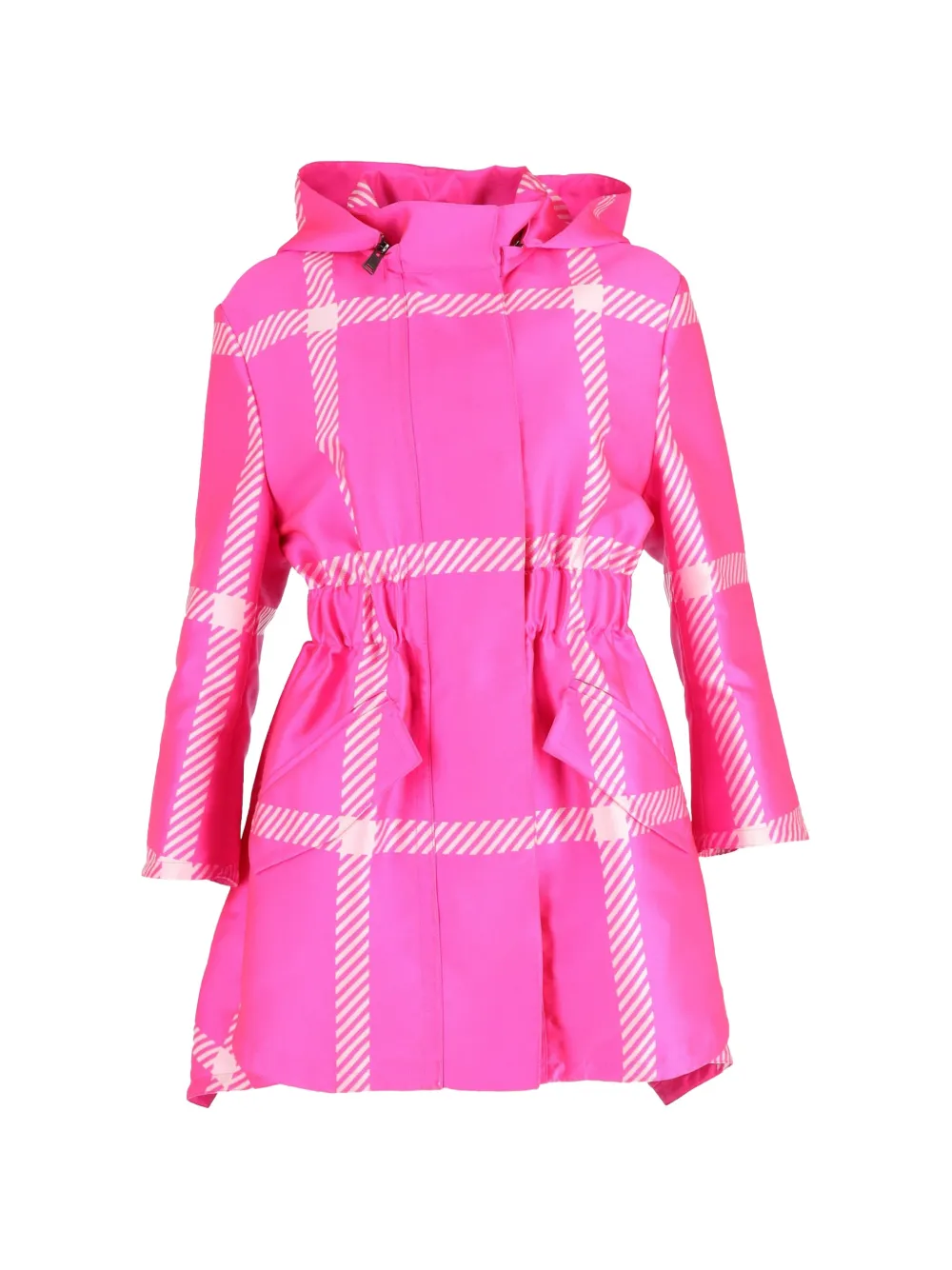 Fendi Pre-Owned tartan-pattern hood raincoat - Rosa