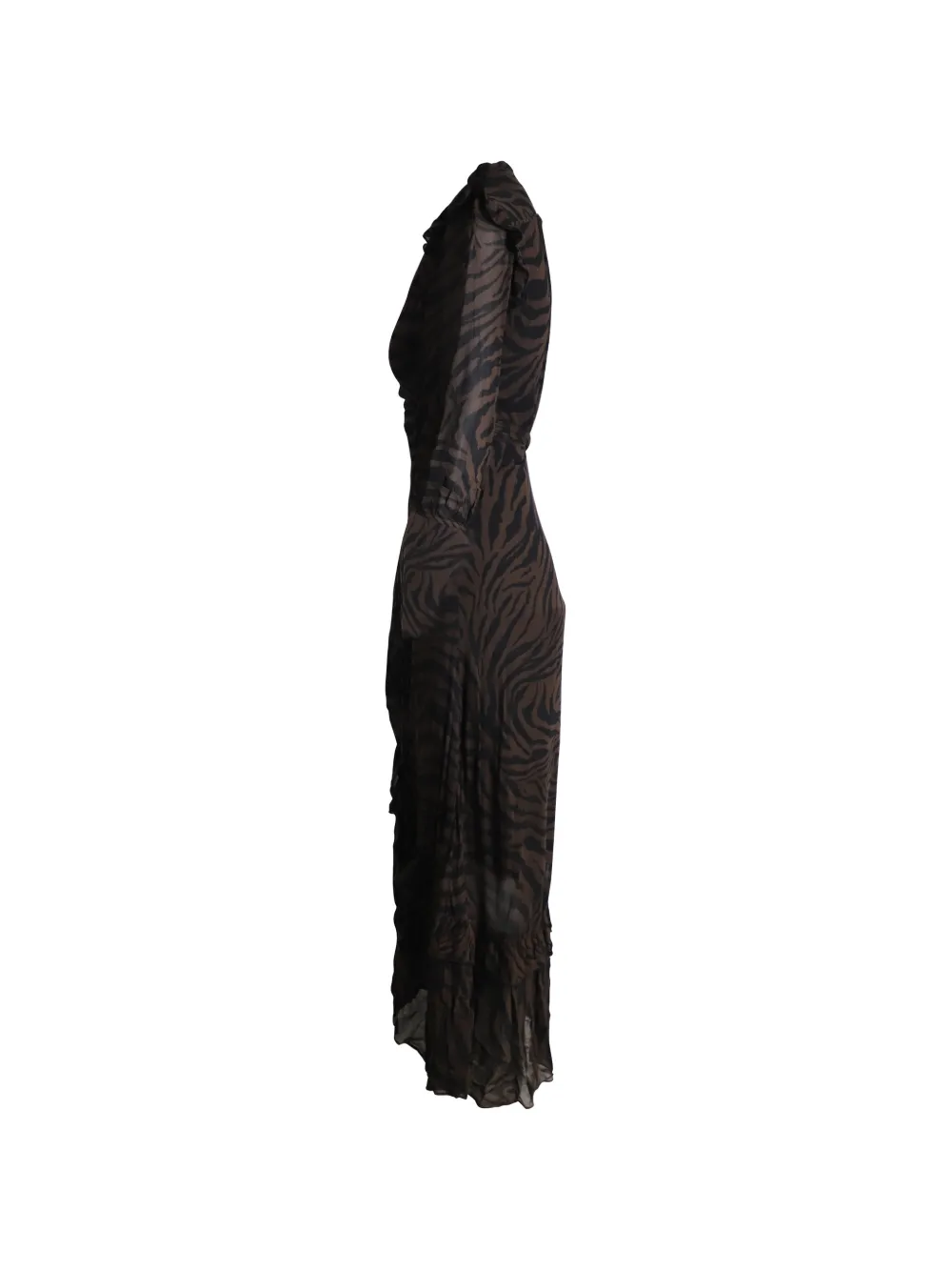 Zebra-Print Asymmetric Dress
