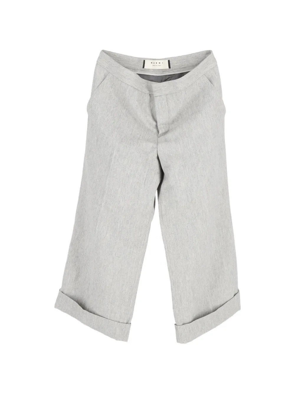 Marni Pre-Owned folded-hem trousers - Grigio