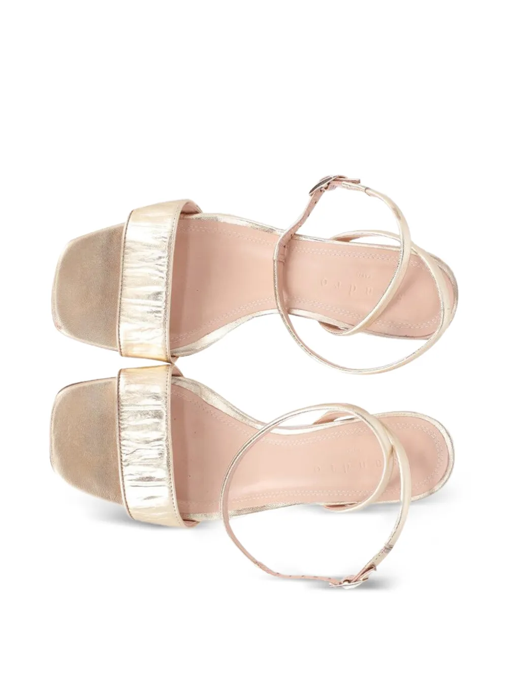 Block-Heel Leather Sandals