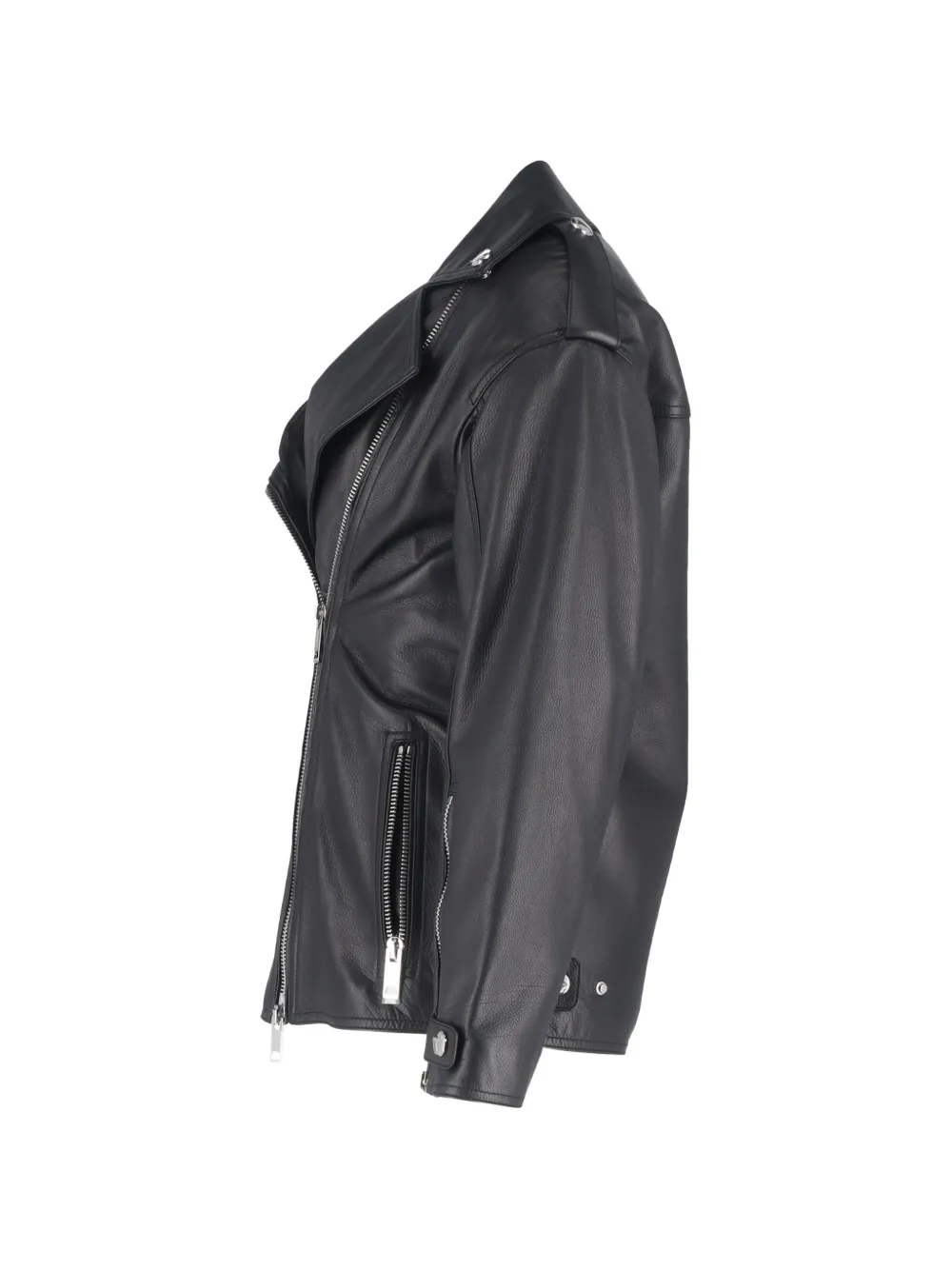  Burberry Pre-owned Leather Biker Jacket - Black 