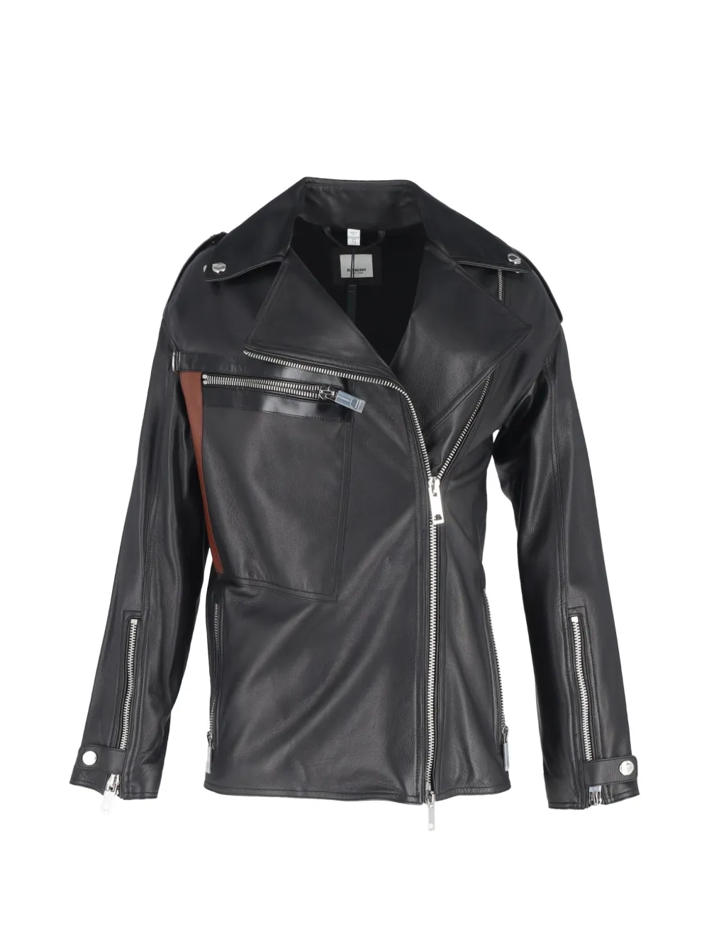 Burberry Pre-Owned leather biker jacket - Nero