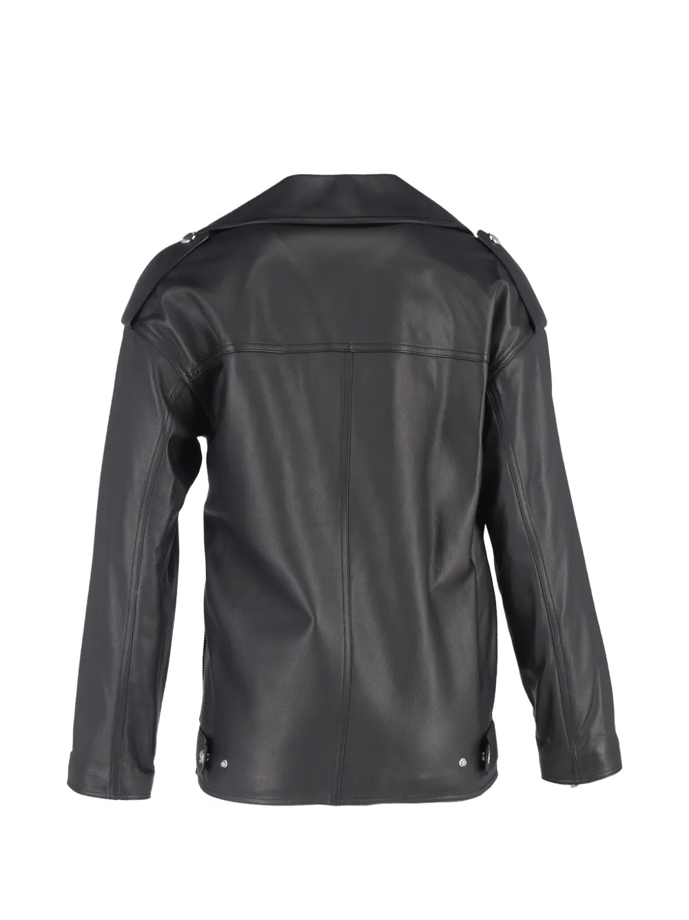  Burberry Pre-owned Leather Biker Jacket - Black 