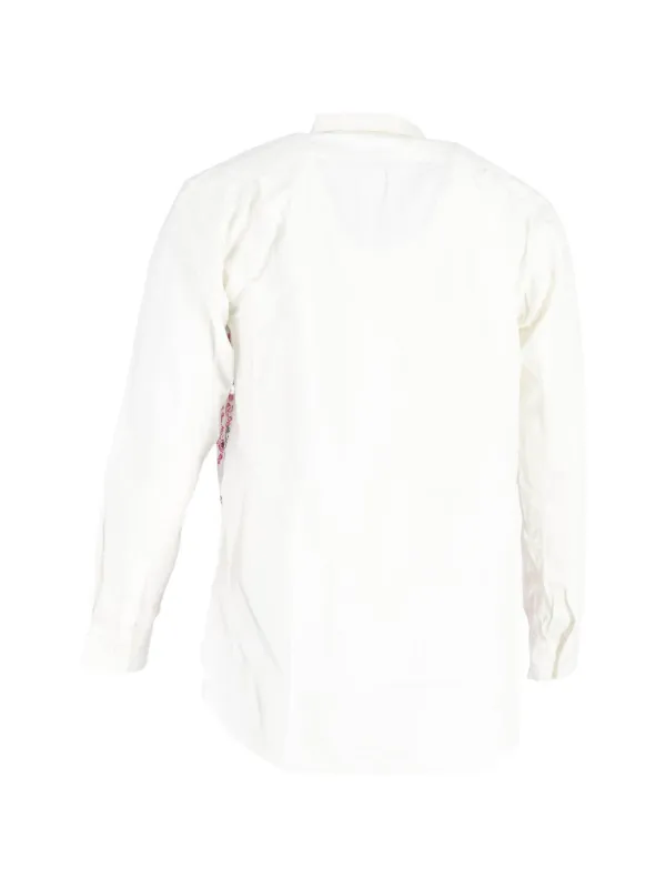COMME des GARÇONS ボリュームスリーブ シャツ XS ホワイト Comme Des Garçons Pre-Owned プリント ロングスリーブシャツ